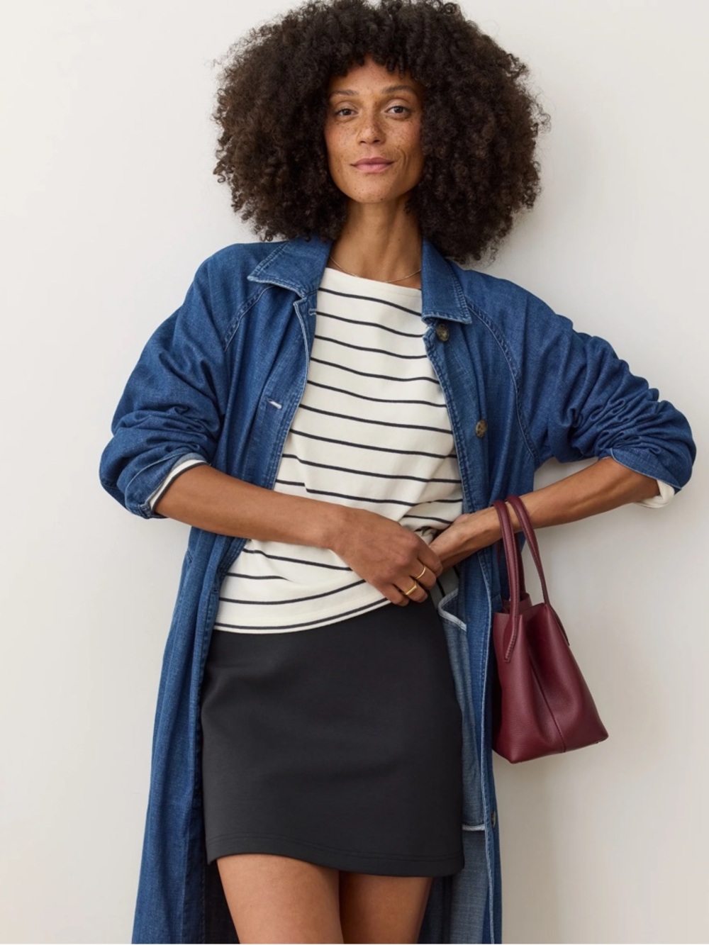 NWT Marine Layer Nova Mini Skirt in Black